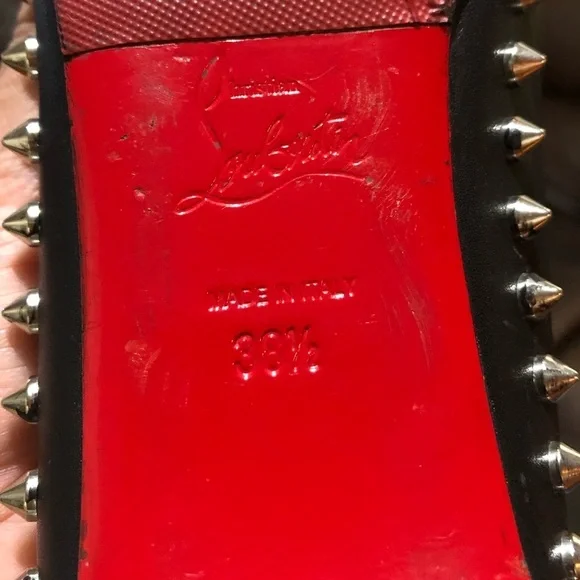 Christian Louboutin Spikeds Flats womens 38 1/2 - Picture 5 of 9